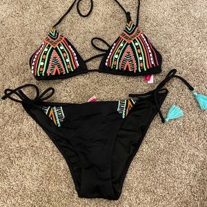 Victoria Secret Beaded Multicolor Bikini